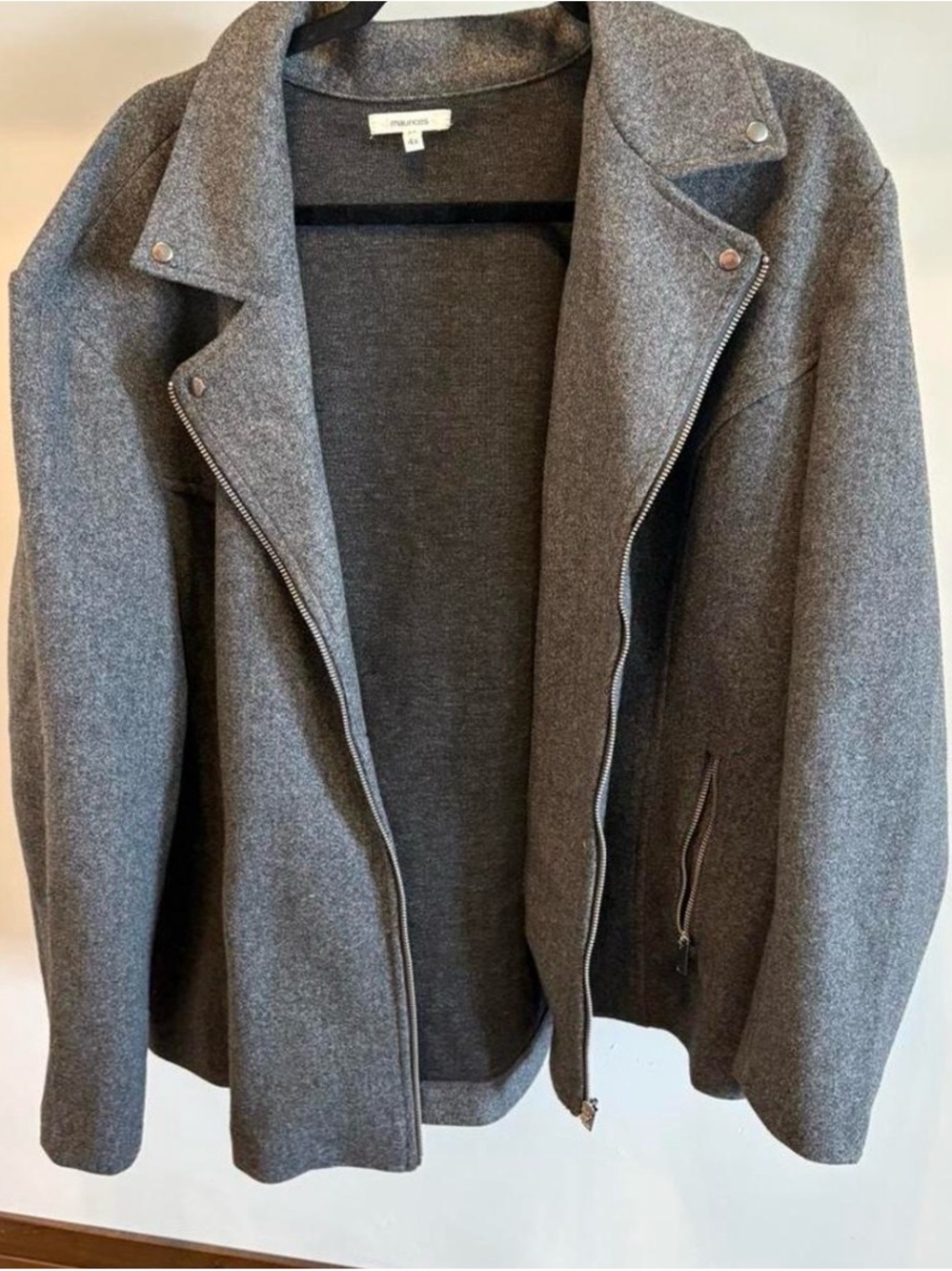 Maurices Gray Lightweight Moto Jacket